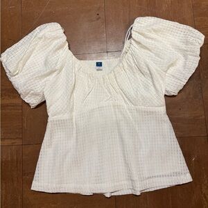 Old Navy Cream Puff Sleeve Blouse